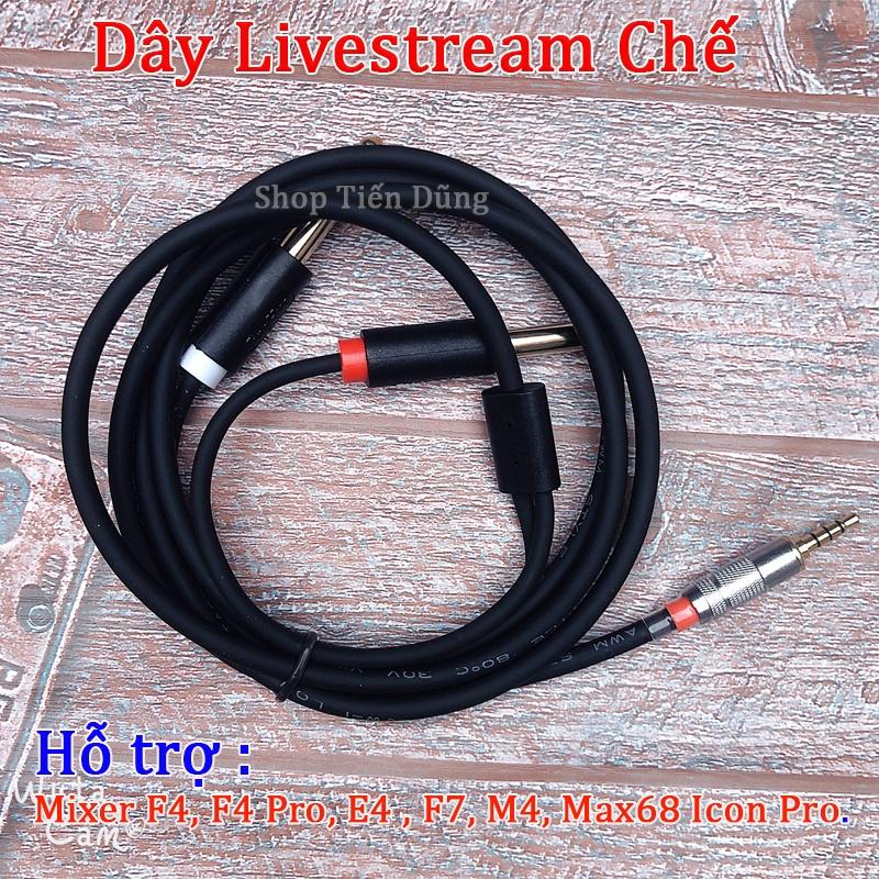 Dây Livestream Chế 1 Đầu 3.5 ra 2 Đầu 6.5 Dùng Cho Mixer,  Icon Pro Âm li- Dây live stream Cao Cấp Chất Lượng