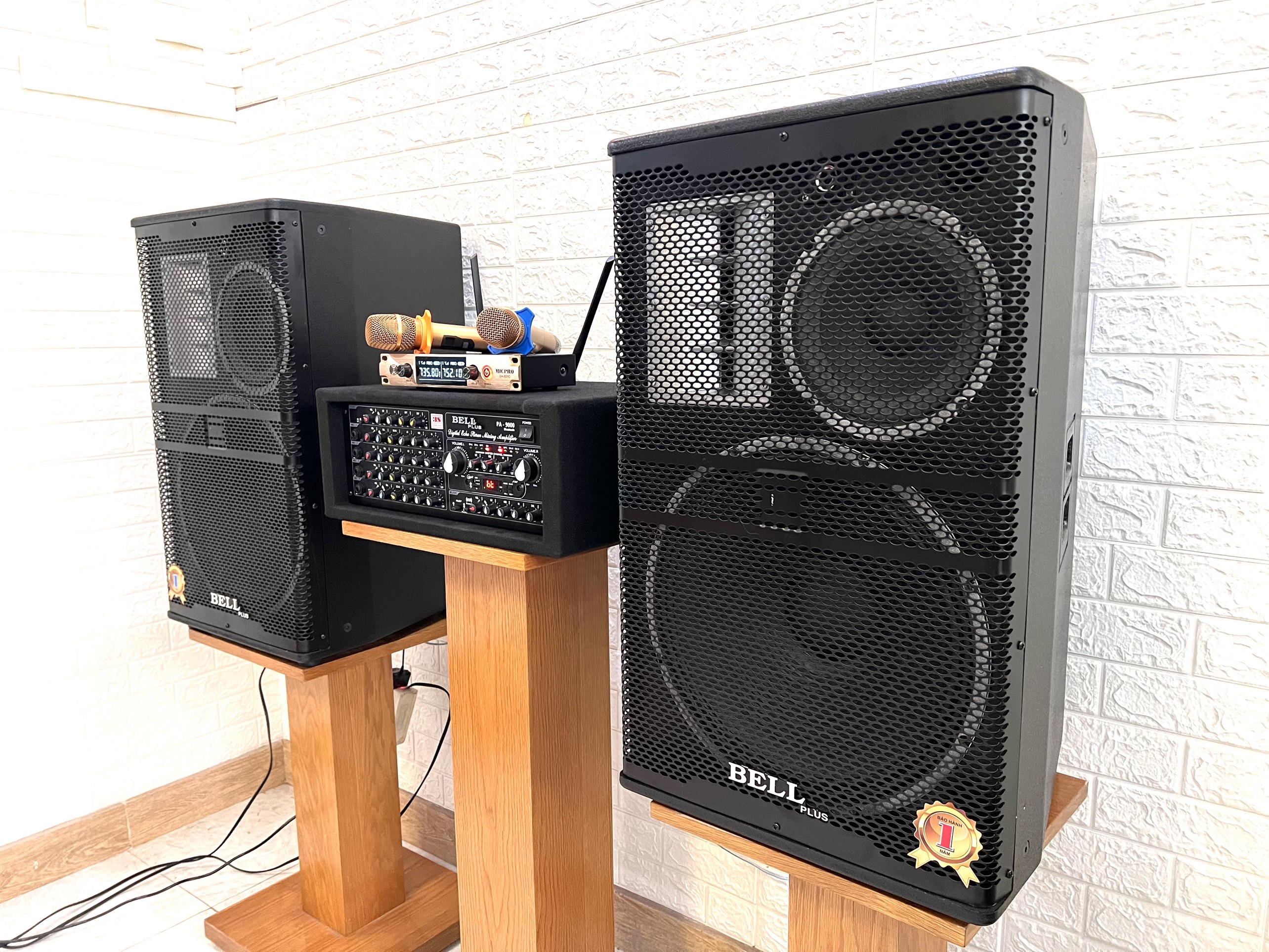 Bộ dàn karaoke 4 tấc ampli 16 sò gia đình BellPlus