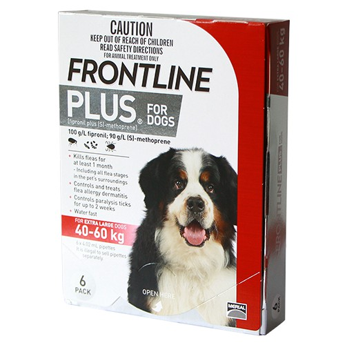 Frontline Plus size XL cho chó từ 40k - 60 kg (4,02ml/ống x 6 ống/hộp)