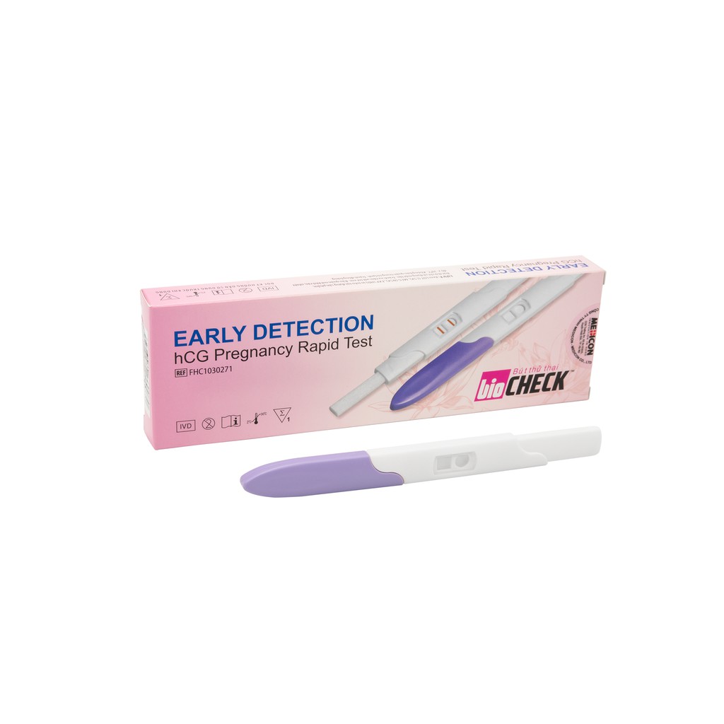 [ CHÍNH XÁC 100% ] - BÚT THỬ THAI EARLY DETECTION BIOCHECK - THƯƠNG HIỆU MỸ