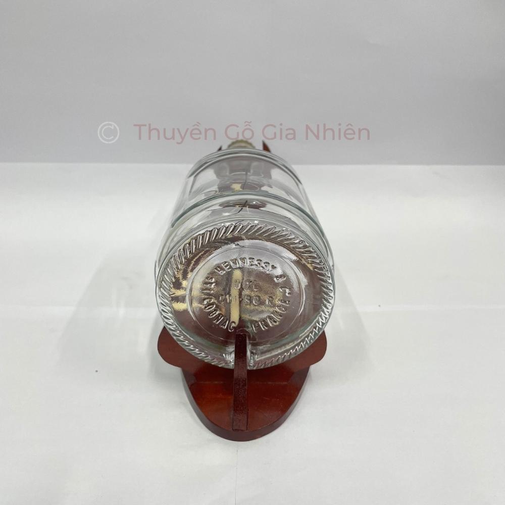 Mô Hình Thuyền Gỗ Trang Trí Phong Thủy Dạng Thuyền Chai lớn DAKKAR VIKING Chính Hãng, Hàng Xuất Khẩu Chất Lượng Cao