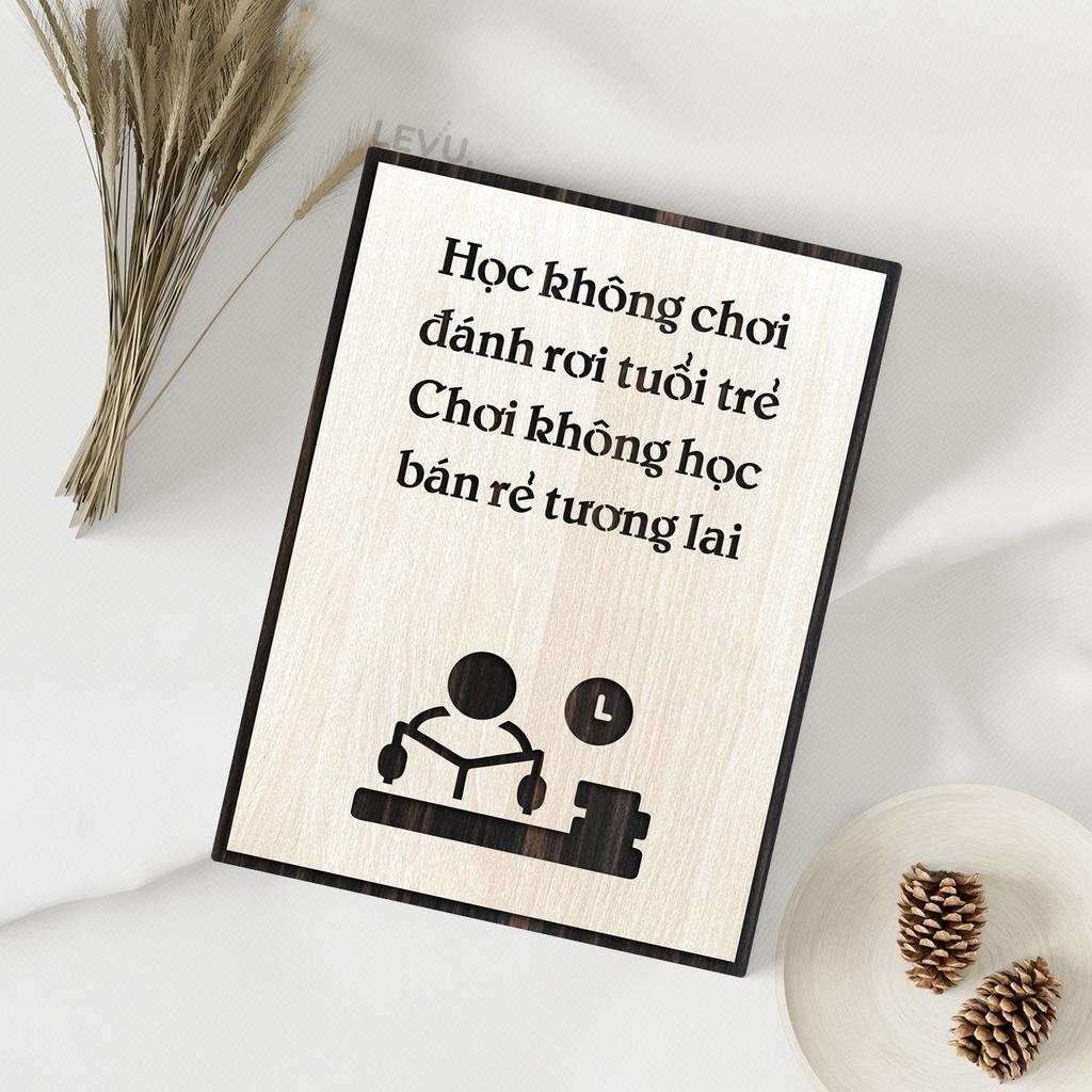 Tranh treo tường trang trí phòng học truyền cảm hứng LEVU LV076