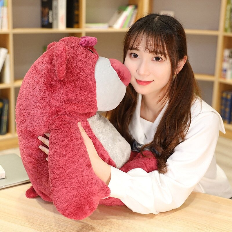 Thú nhồi bông lotso đứng dễ thương - Size từ 27cm đến 60cm - Quà tặng gấu dâu đỏ đậm đứng - Gối ôm lotso huggin bear lông xù