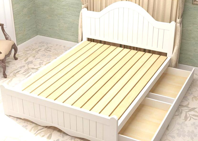 Giường ngủ gỗ tự nhiên phong cách Bắc Âu