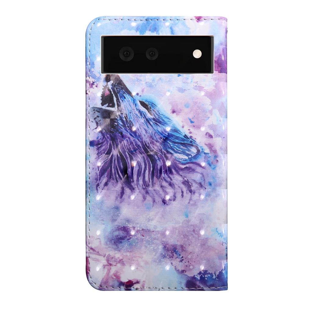 Ốp lưng da nắp gập in hình cho điện thoại Google Pixel 6 Pro