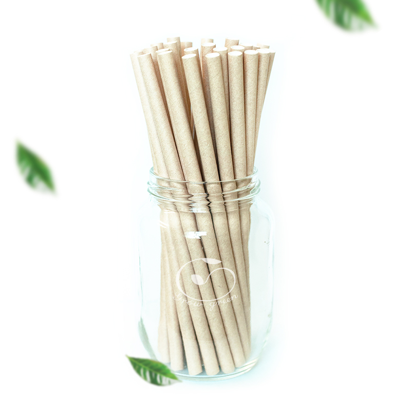 250 Ống hút giấy phi 8 mm dùng một lần, để uống sinh tố, sữa lắc, thức uống đá xay - Sản phẩm thân thiện với môi trường.