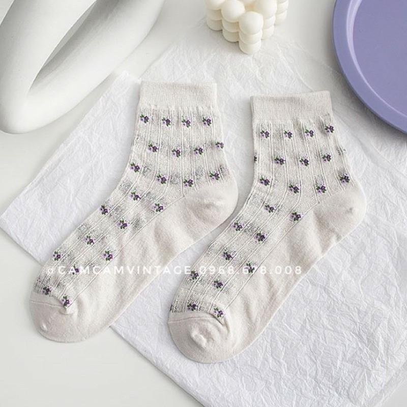 Set Tất cao cổ nữ vớ cao cổ nam tất nữ cao cổ tiểu thư #lolita ulzzang #tím set tất quà tặng sinh nhật valentine