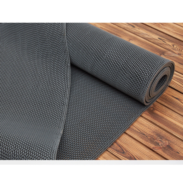 Thảm nhựa lưới chống trơn trợt khổ 90cm màu xám đen - dày 5ly