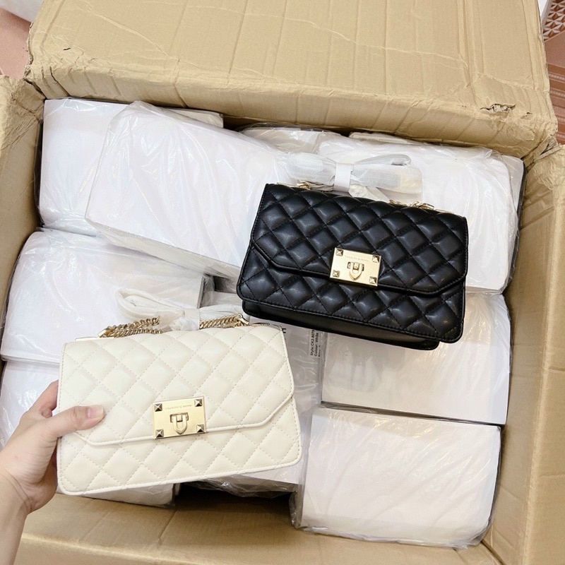 Túi đeo chéo, túi xách nữ khoá gập trần trám ZuCi A34 size 22cm da mềm đẹp sang trọng, cá tính cho nữ loại đẹp xuất dư