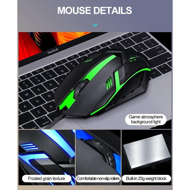 COMBO KB + MOUSE T-Wolf TF 270  Usb Led  ( màu đen) BẢO HÀNH 12 THÁNG