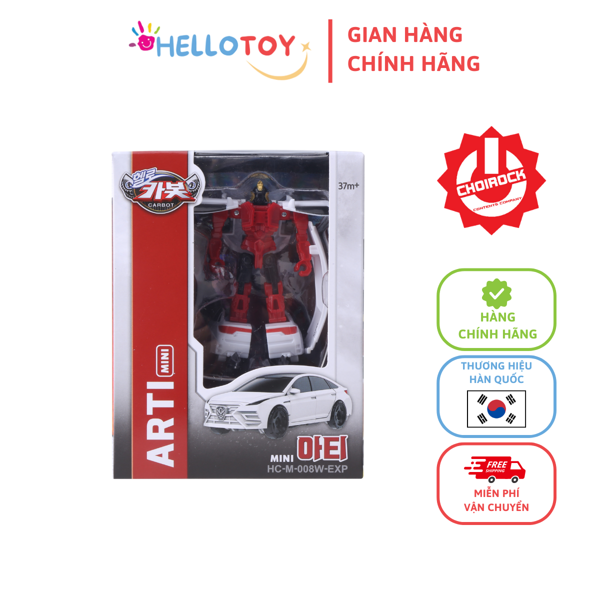 Đồ Chơi Mô Hình Lắp Ráp Xe Hơi Biến Hình HELLO CARBOT Mini Arti