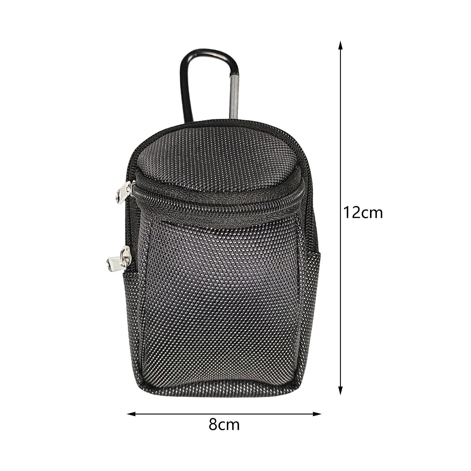 Golf Ball Pouch Golf Ball Carry Bag Lightweight Practical Golf Ball Storage Bag Two Zipper Pockets Golf Ball Case Golfer Gift