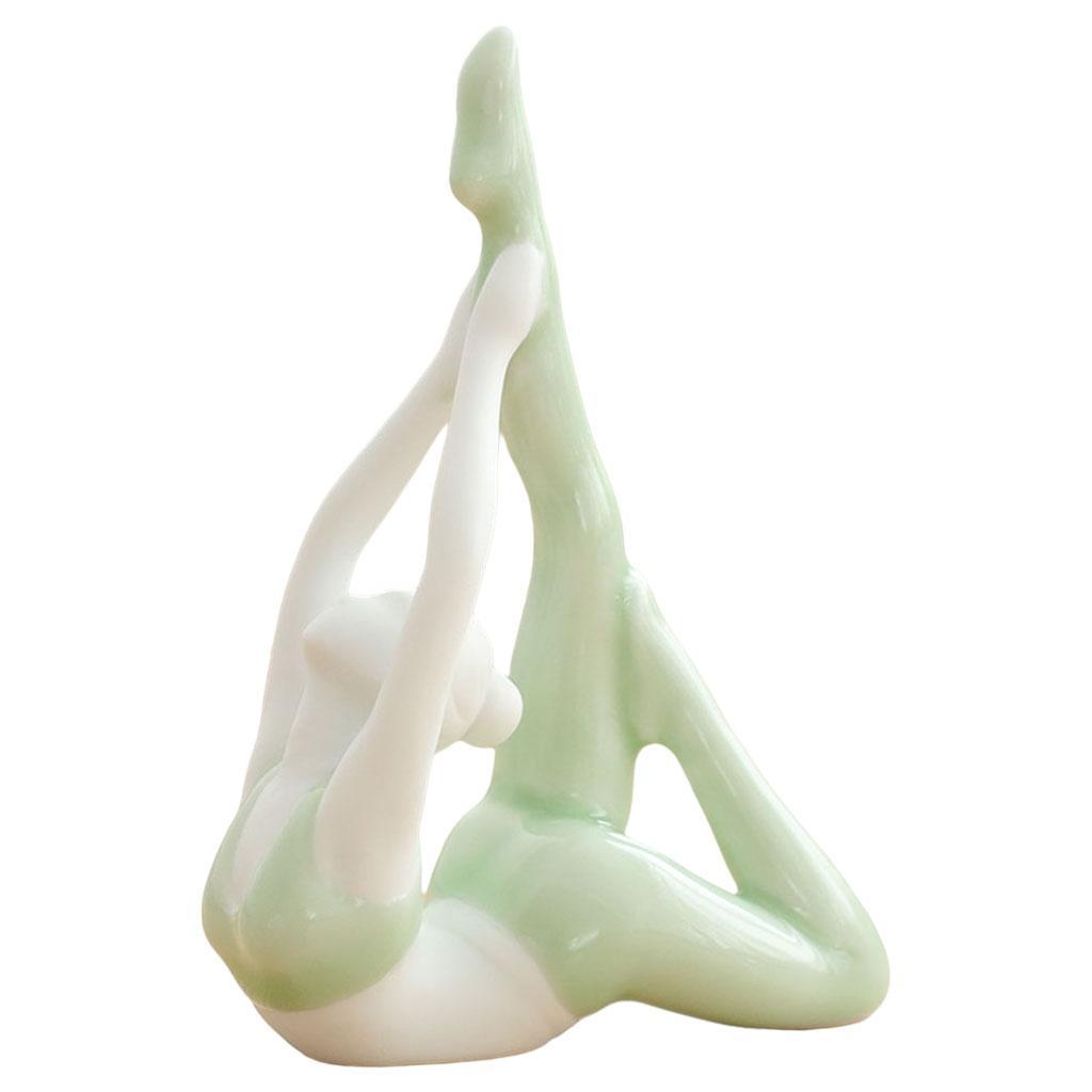 Ceramic Yoga Figurine Sculpture Statue Bedroom Desktop Cabinet Decoration
