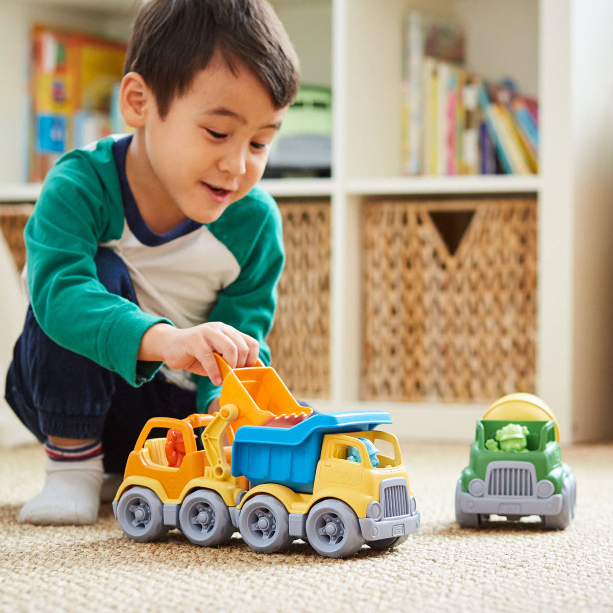 Bộ Đồ Chơi 3 Loại Xe Xây Dựng Green Toys Cho Bé Từ 2 Tuổi