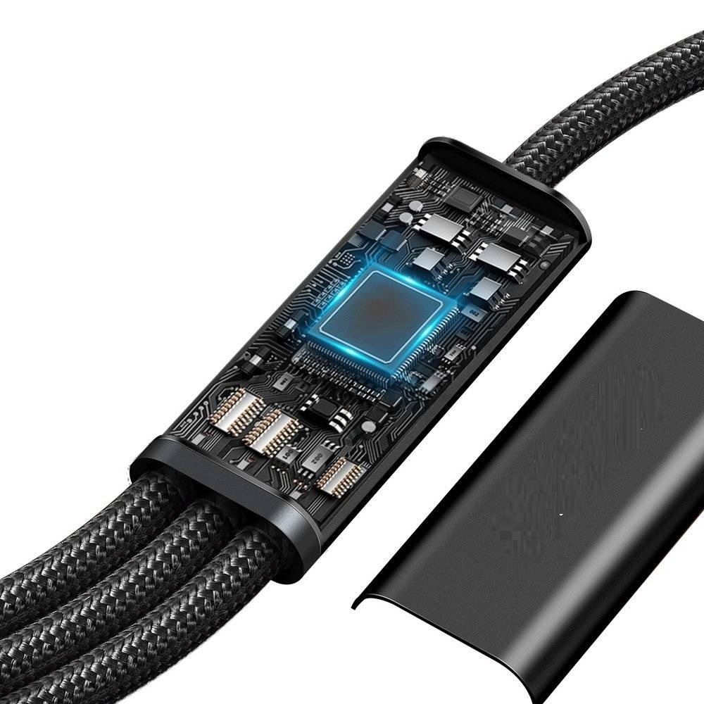 Cáp sạc nhanh PD20W Baseus Rapid kết nối Type-C to iPhone/Type-C/Micro dây dù siêu bền dài 150CM cho Smartphone - Hàng chính hãng