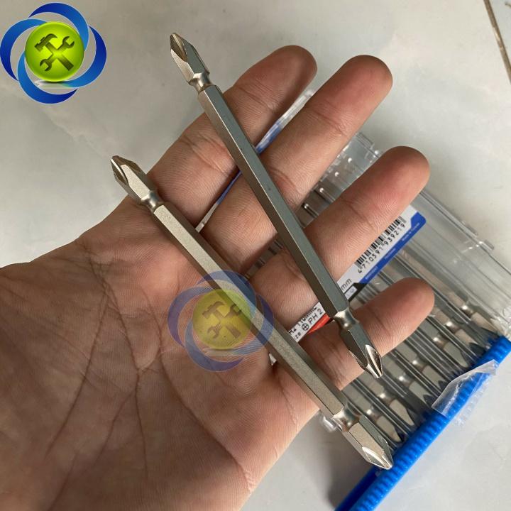 Mũi vít bake hai đầu PH2 x 110mm Kingtony 131102P có nam châm