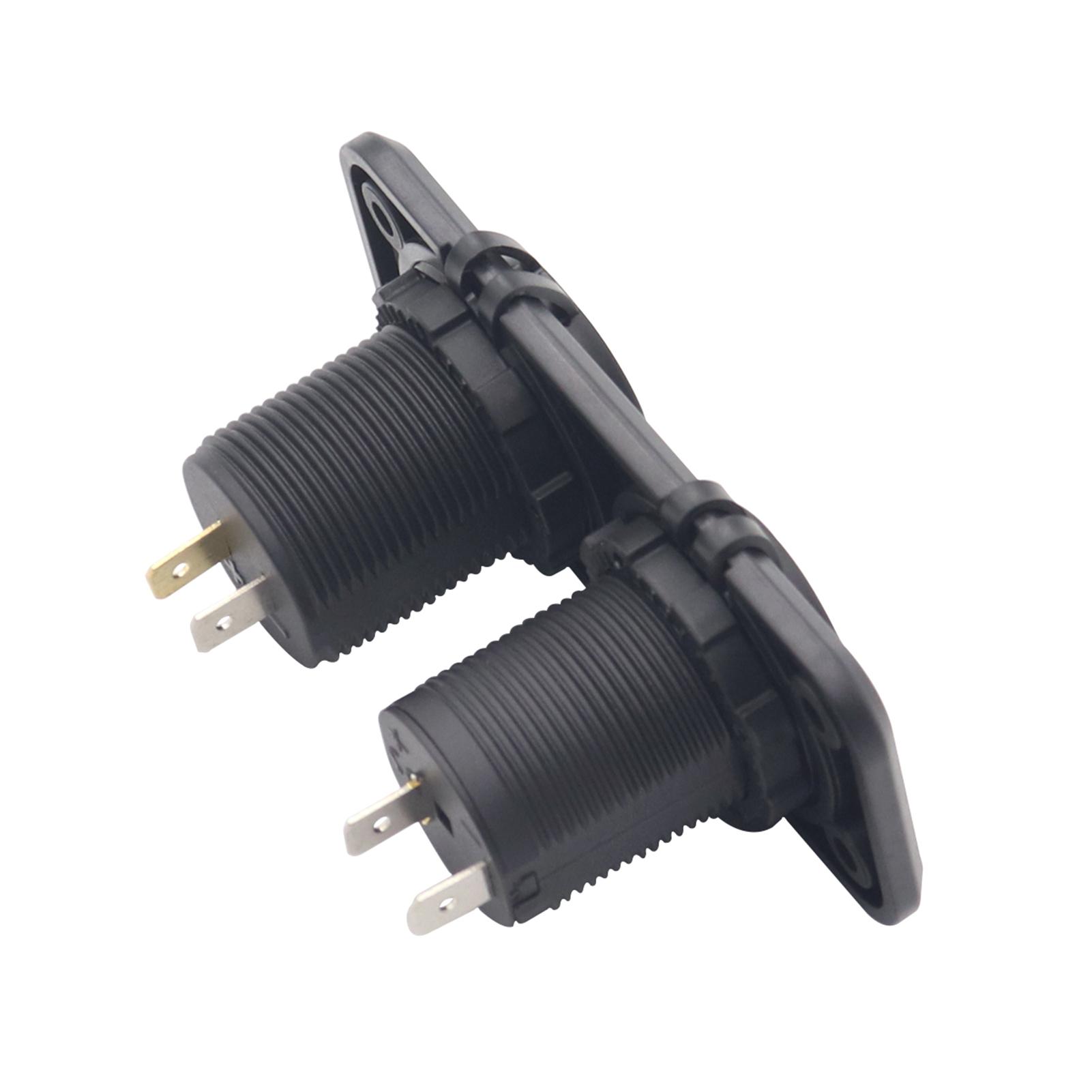 5V 4.8A Dual USB Car Charger Switch Panel 2 Ports Cigarette Lighter Socket 12V 24V Power for Car Truck Marine Boat