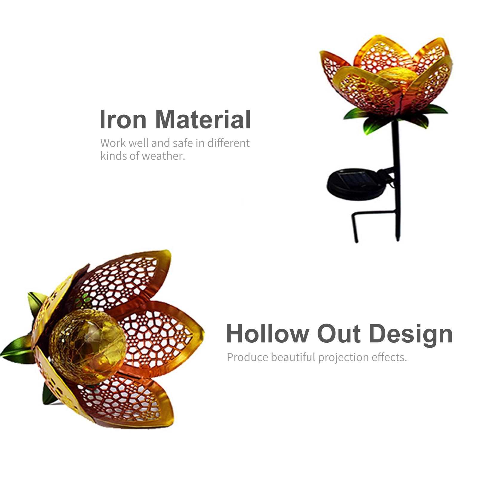 Đèn LED năng lượng mặt trời Đèn LED cảnh quan hình hoa không thấm nước được cung cấp năng lượng mặt trời