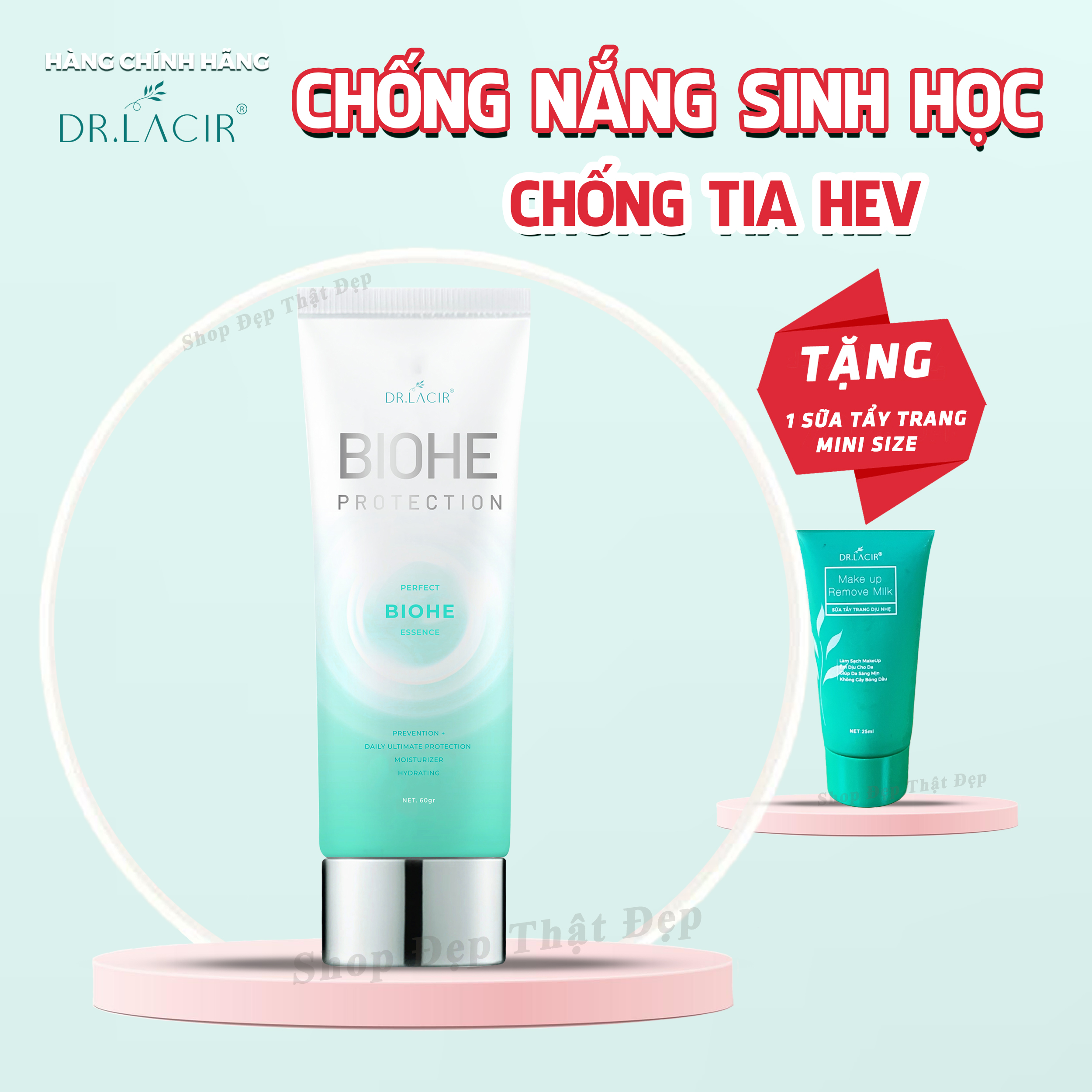 Kem Chống Nắng Dr Lacir - Chống Nắng Sinh Học Biohe Protection Bảo Vệ Làn da (Chính Hãng Dr.Lacir)