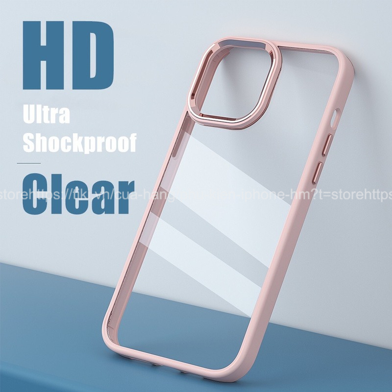 Ốp lưng VIỀN VUÔNG trong suốt VÒNG CAMERA NỔI BẬT chống ố vàng dành cho iphone 6/6plus/6s/6splus/7/7plus/8/8plus/x/xr/xs/11/12/13/pro/max/plus/promax