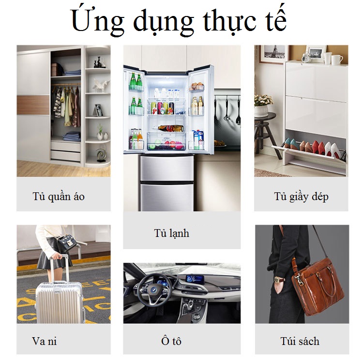 THIẾT BỊ KHỬ MÙI TỦ LẠNH, TỦ GIÀY ĐA NĂNG JM02 (làm sạch không khí, khử mùi, diệt khuẩn) - Hàng Nhập Khẩu