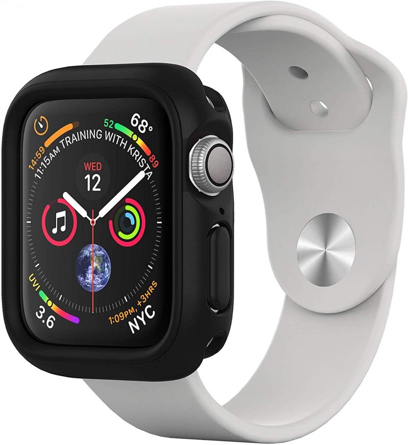 Ốp viền Apple Watch Rhinoshield Cash Guard NX USA_Đen_44mm_ Hàng nhập khẩu
