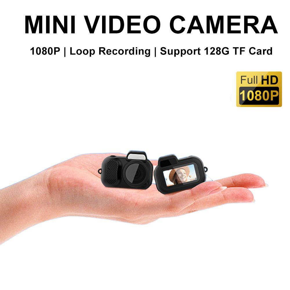 Camera hành động ngoài trời 1080p Mini Pocket Action với màn hình Video Recorder Body Cam Micro Camcorder Sport DV