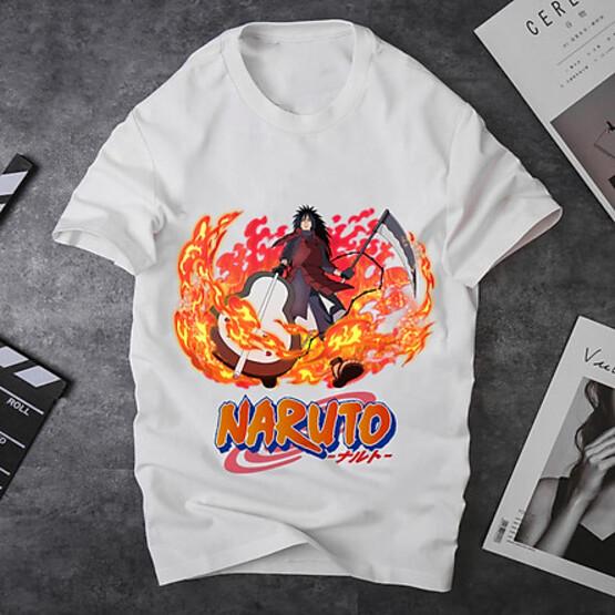 Áo thun Nam Nữ Không cổ NARUTO UCHIHA MADARA MSOP-03 mẫu mới cực đẹp, có size bé cho trẻ em / áo thun Anime Manga Unisex Nam Nữ, áo phông thiết kế cổ tròn basic cộc tay thoáng mát
