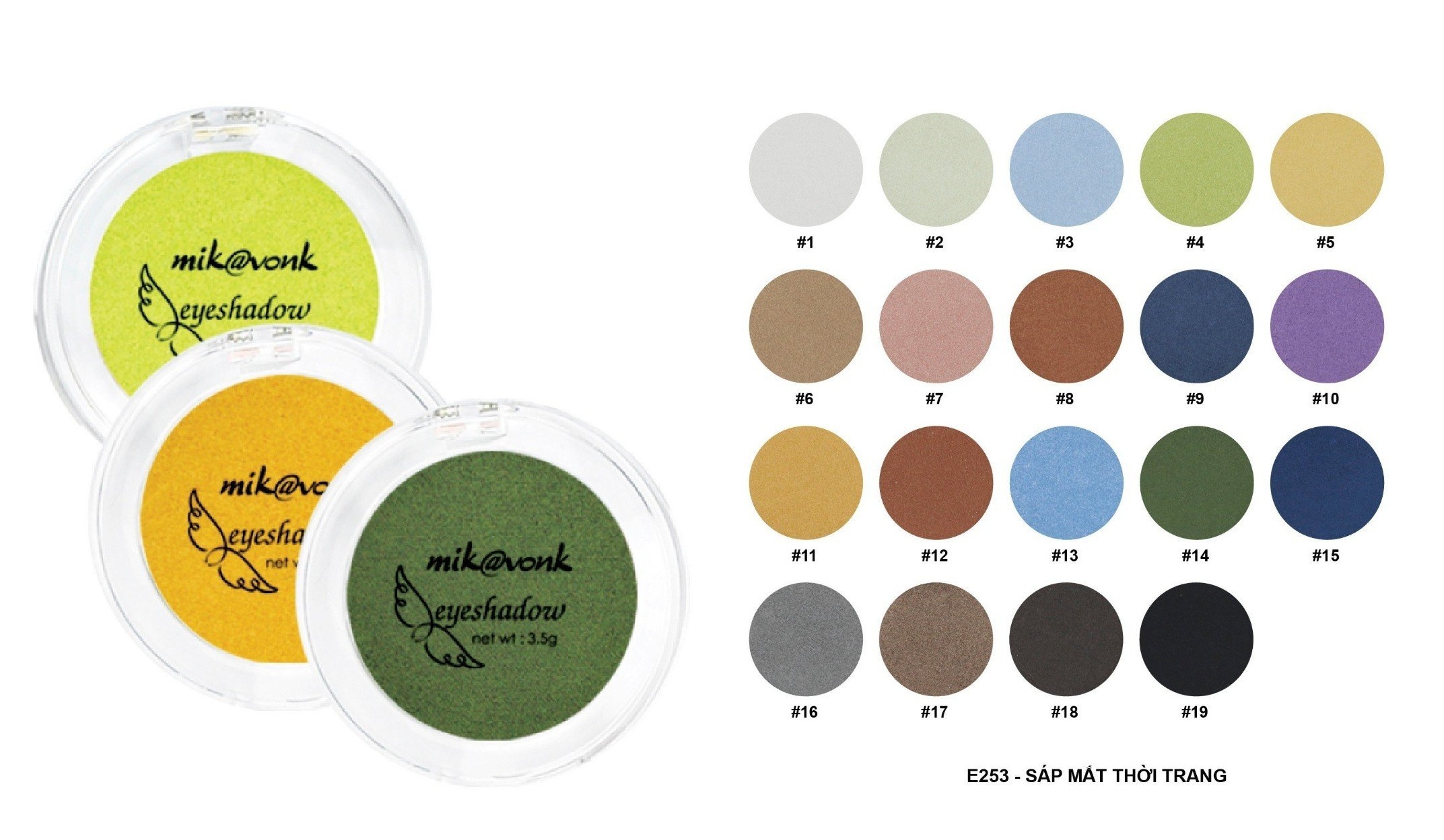 Phấn Mắt Thời Trang Mik@vonk Eyeshadow Mira E253