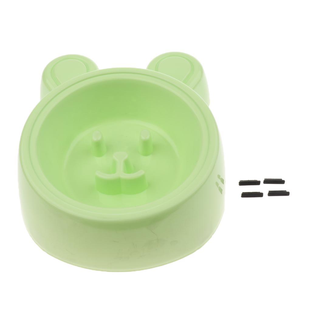 Pet Dog Cat Rabbit Slow Food Feeder Healthy Gulp Feed Dish Bowl