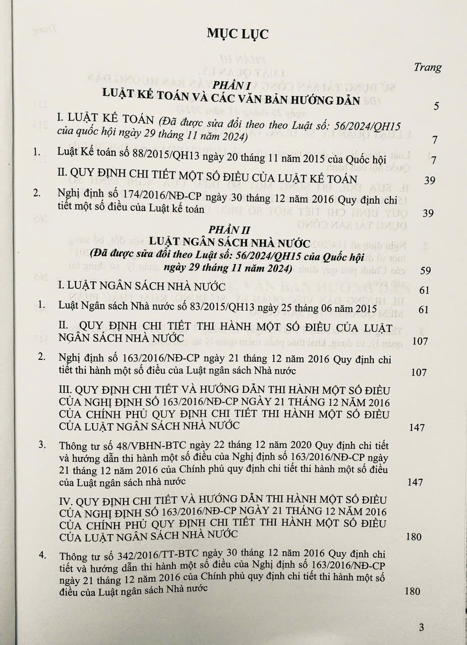 Hướng Dẫn Thực Hiện Luật Kế Toán, Luật Ngân Sách Nhà Nước, Luật Quản Lý, Sử Dụng Tài Sản Công