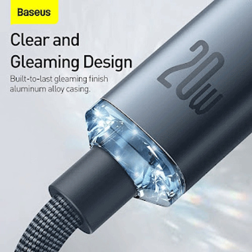 Cáp sạc nhanh, truyền dữ liệu tốc độ cao siêu bền Type C to IP Baseus Crystal Shine Series Fast Charging Data Cable 20W- Hàng chính hãng