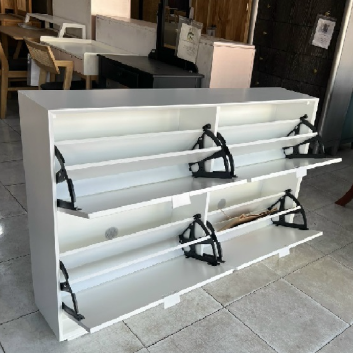 Tủ giày xoay 4 hộc ngang Tundo KT 126 x 25 x 84cm
