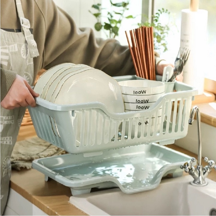 Khay Nhựa Úp Chén Bát Ráo Nước Tiện Lợi