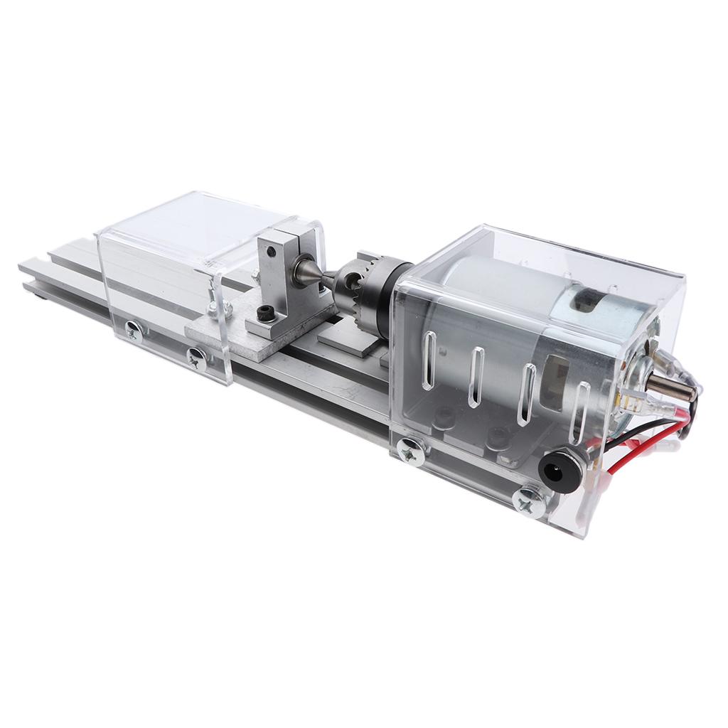Mini Lathe Beads Machine with Power Supply for Wood Working DIY Rotary Tools