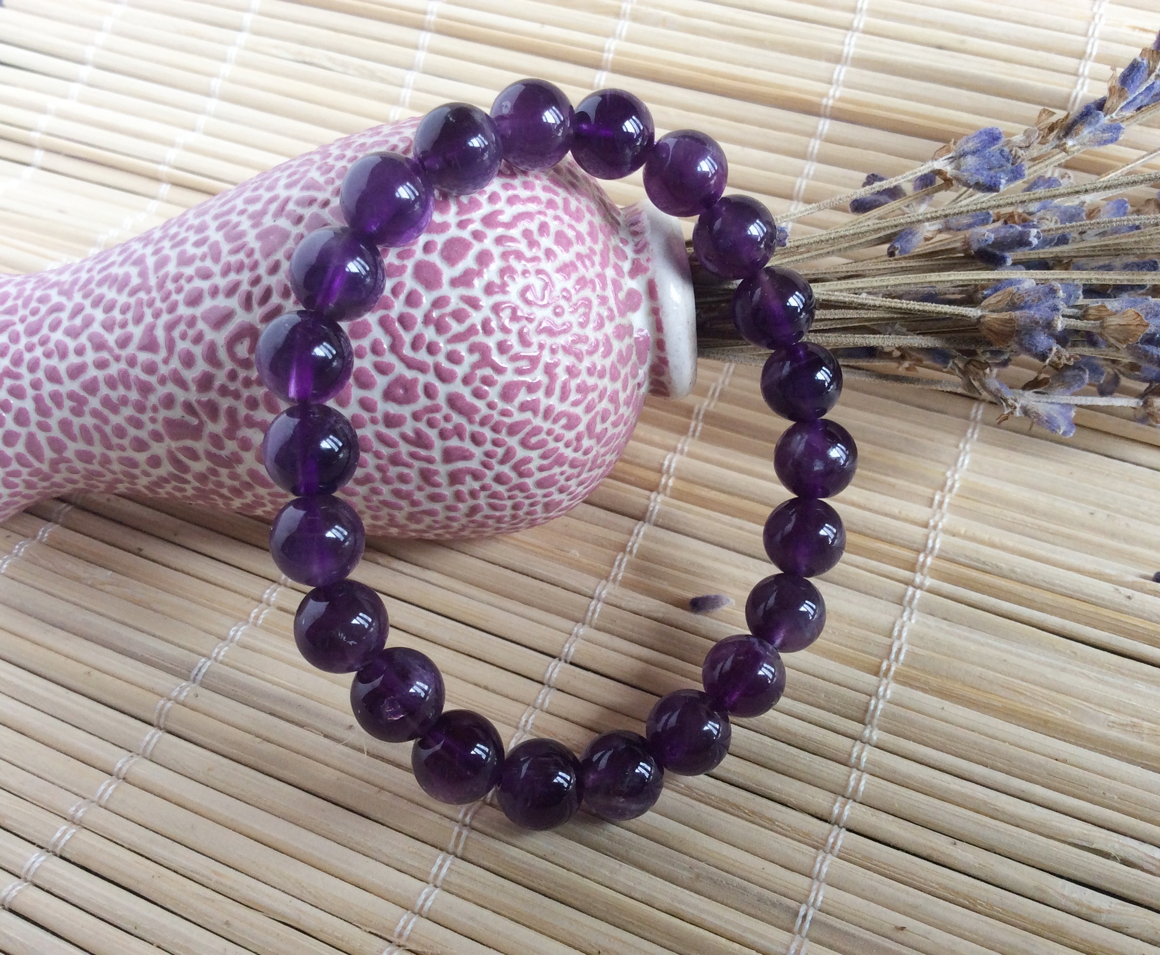 Vòng tay đá Thạch anh Tím 