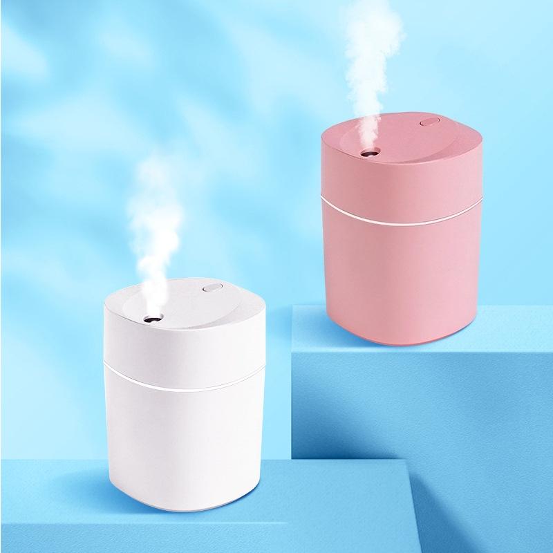 Máy Tạo Độ Ẩm Phun Sương Mini Máy Khuếch Tán Tinh Dầu Toả Hương Thơm Cho Phòng Ngủ HUMIDIFIER Dùng Tích 220ML, Đèn Led