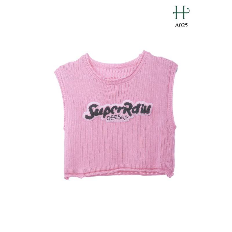 Áo thun len cộc tay croptop -A25