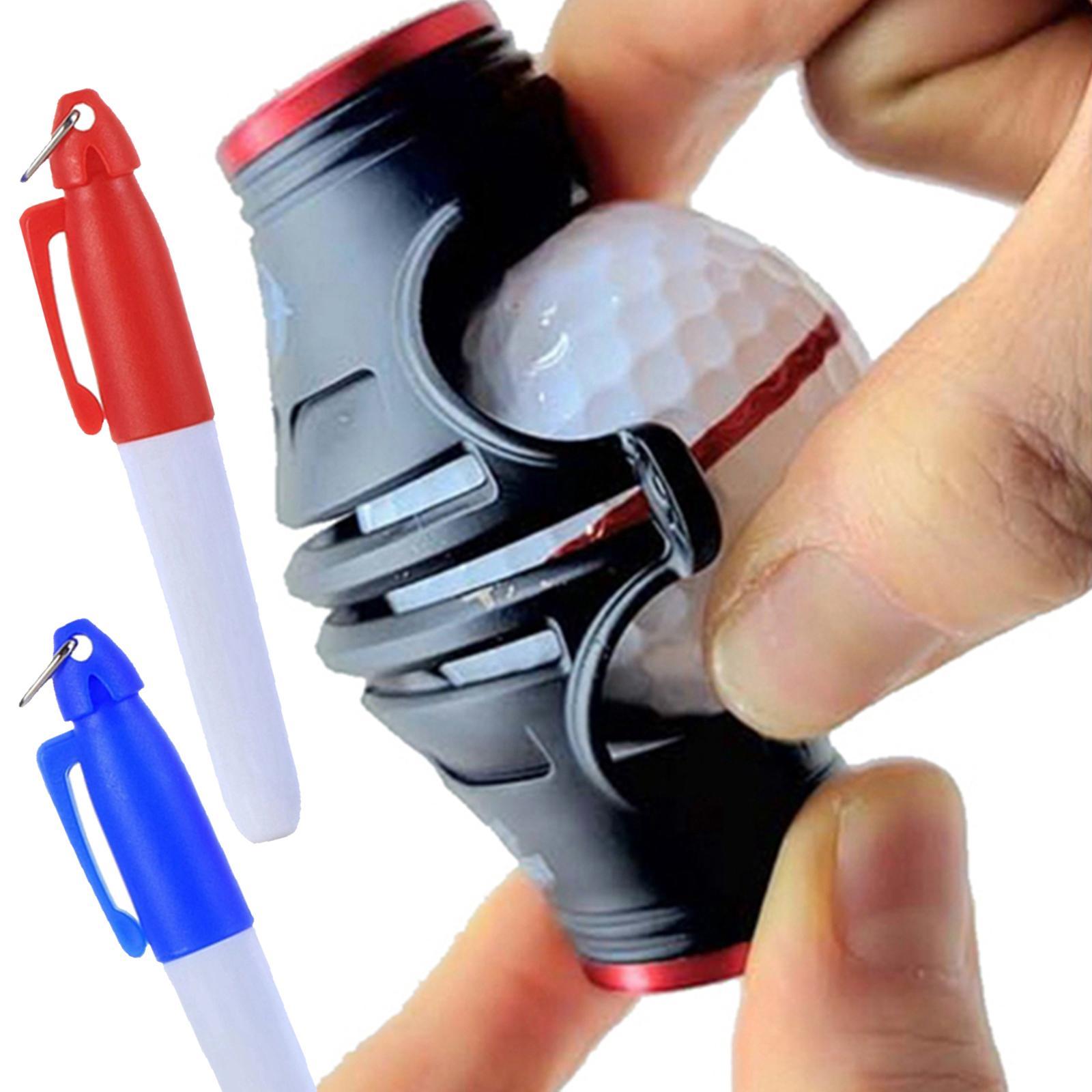 Golf Ball Liner 3 Line Portable Golf Ball Marker for Outdoor Sports Training