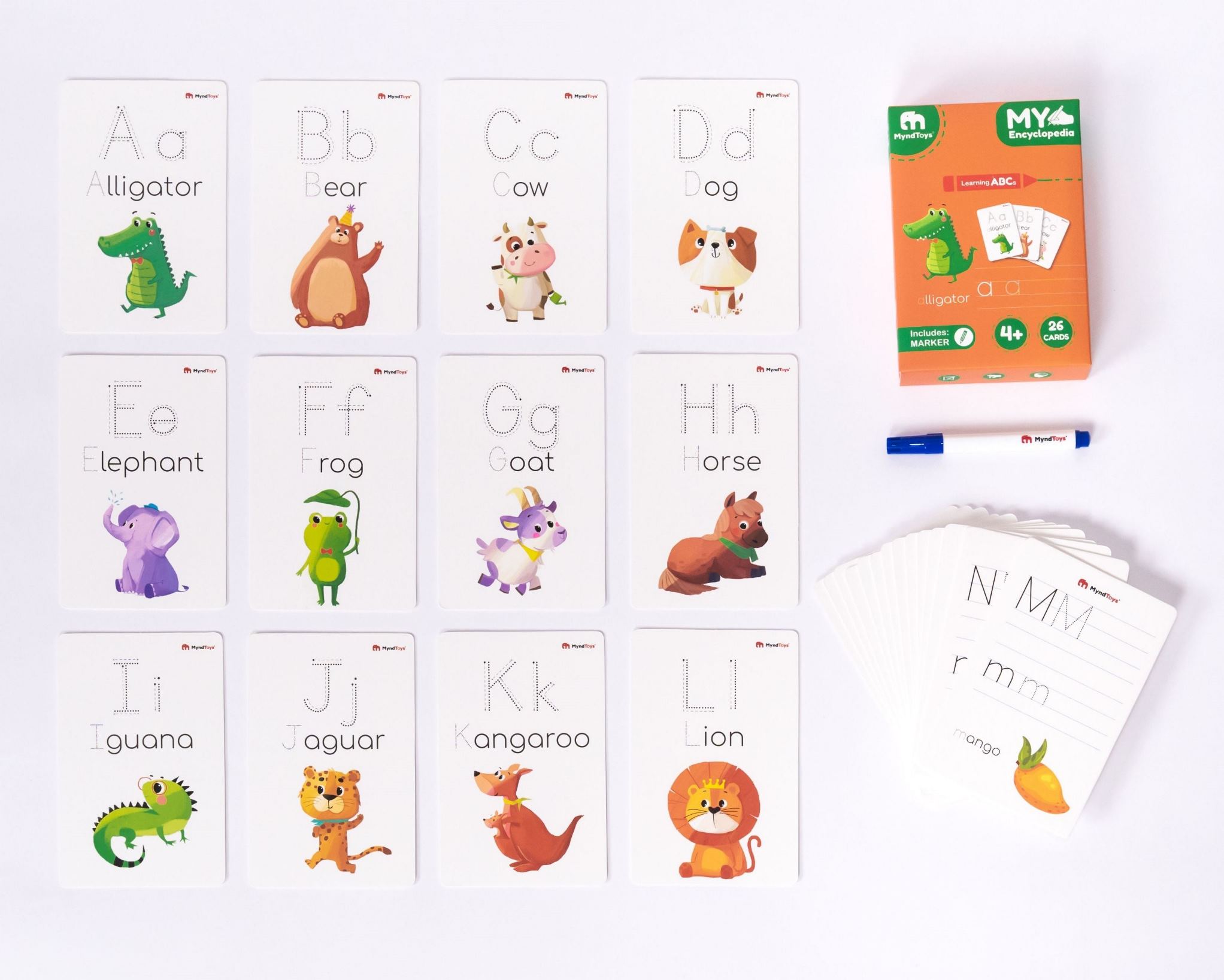 Đồ chơi Giáo dục MyndToys Flash Cards học chữ Boardgame – My Encyclopedia – Learning ABCs cho trẻ từ 4 tuổi