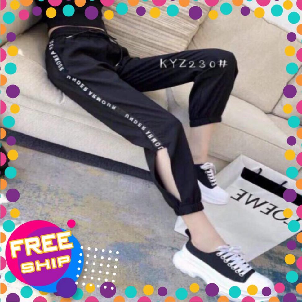 Quần Bom Hàn Thêu Chữ Cá Tính, Chất Vải Đũi Siêu Mát, Hàng Loại 1, Chất Đẹp