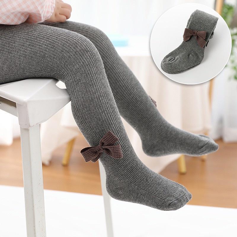 Quần tất cho bé gái , quần legging đính nơ dễ thương cho bé