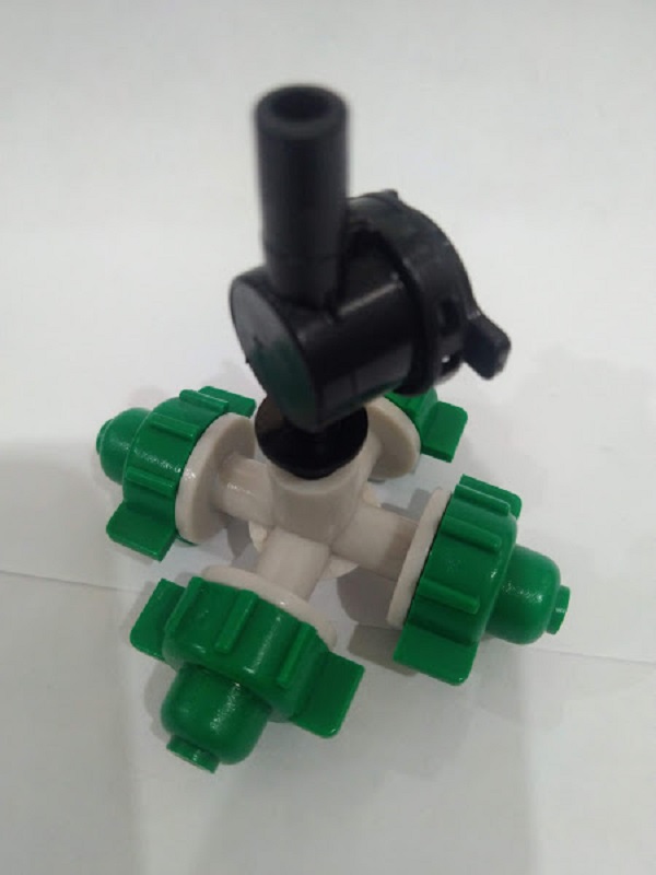 Béc phun sương nhựa tưới cây 4 hướng + van chống rỉ nước