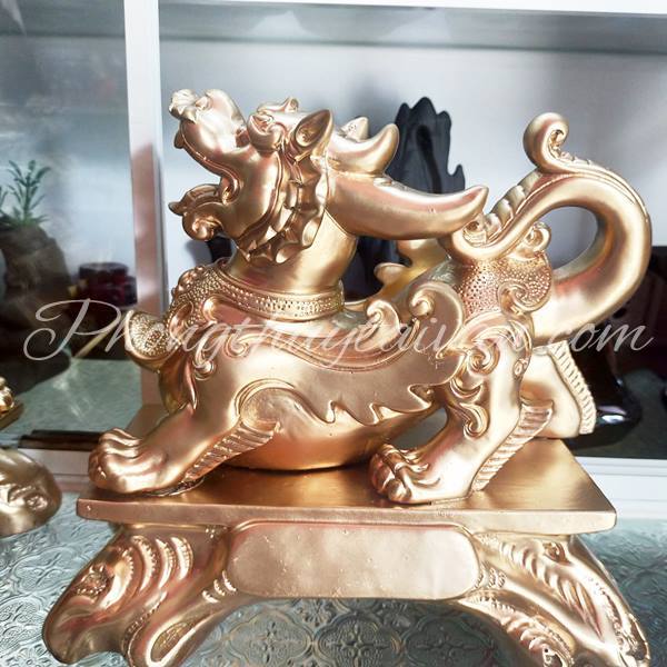 Tỳ Hưu Poly màu vàng dài 22cm
