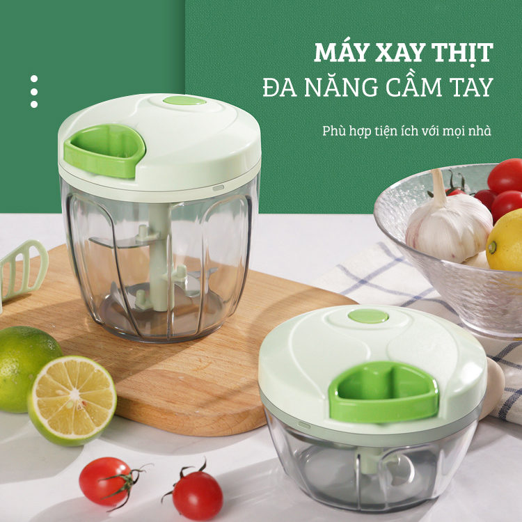 Dụng Cụ Xay Thịt , Nghiền Tỏi Ớt Cầm Tay Damas - Thao Tác 1 Chạm Dễ Dàng Tiện Lợi - Bảo Hành Chính Hãng - Hàng Nhập Khẩu