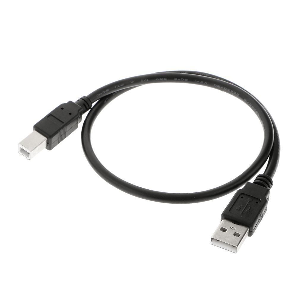 0.5M USB Cable Wire Printer Lead A TO B Male High Speed 2.0 Data Cord Black