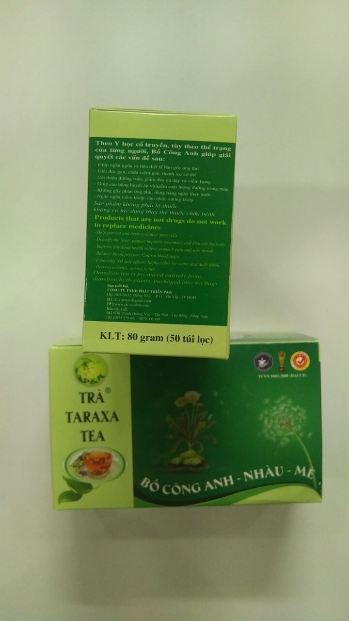 combo Trà Taraxa TEA loại lớn chính hãng (Bồ công anh nhàu mè, 2 Hộp, hỗ trợ xương khớp thải độc cơ thể)