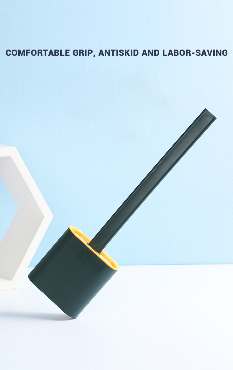 Bàn chải cọ vệ sinh bồn cầu toilet silicon siêu sạch nhanh sâu mền mại cọ sạch mọi ngóc ngách tay cầm dài chắc chắn dọn vệ sinh phòng tắm