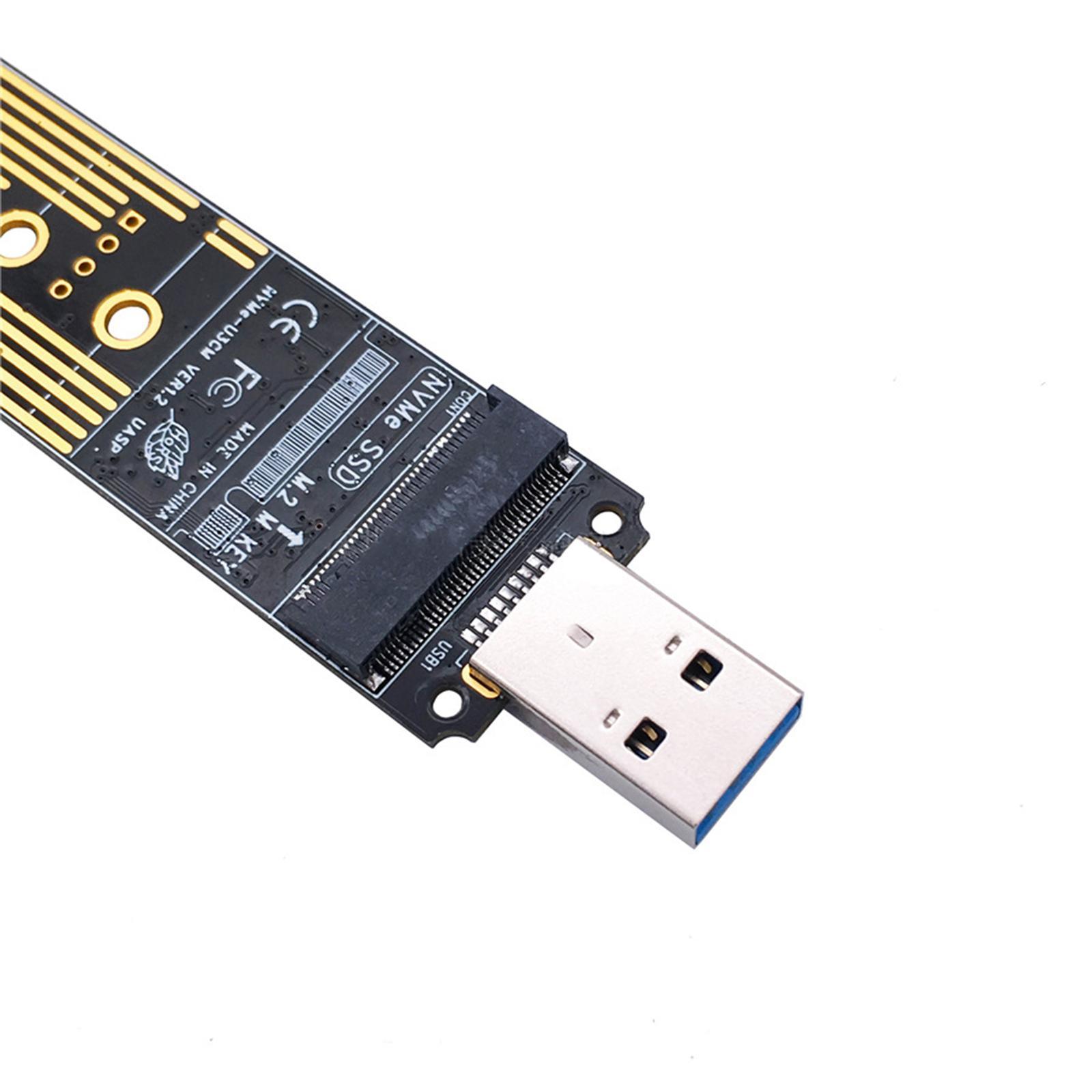 M.2 SSD to USB 3.1 Adapter External Solid State Drive Adapter Parts 10Gbps