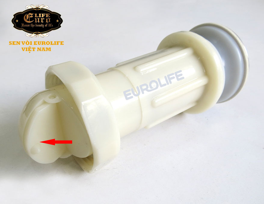 Bộ xả nhấn Inox ống lò xo nhựa linh hoạt Eurolife EL-BXN02 (Trắng)